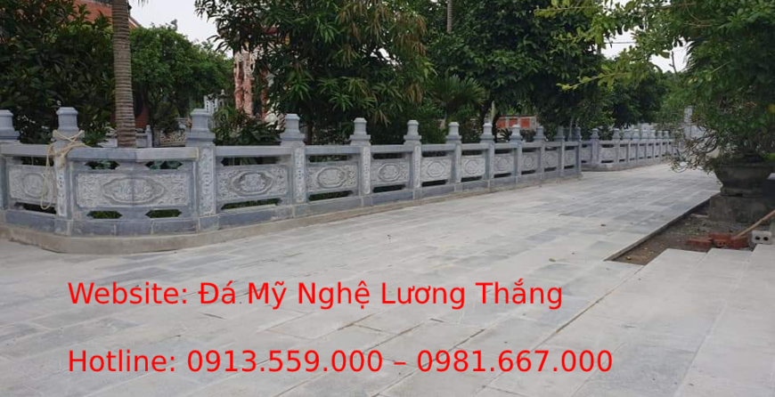 Chế tác Lan can bằng đá cho khu lăng mộ dòng họ