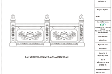 Xây dựng Mẫu Lan can theo yêu cầu cho khu lăng mộ dòng họ
